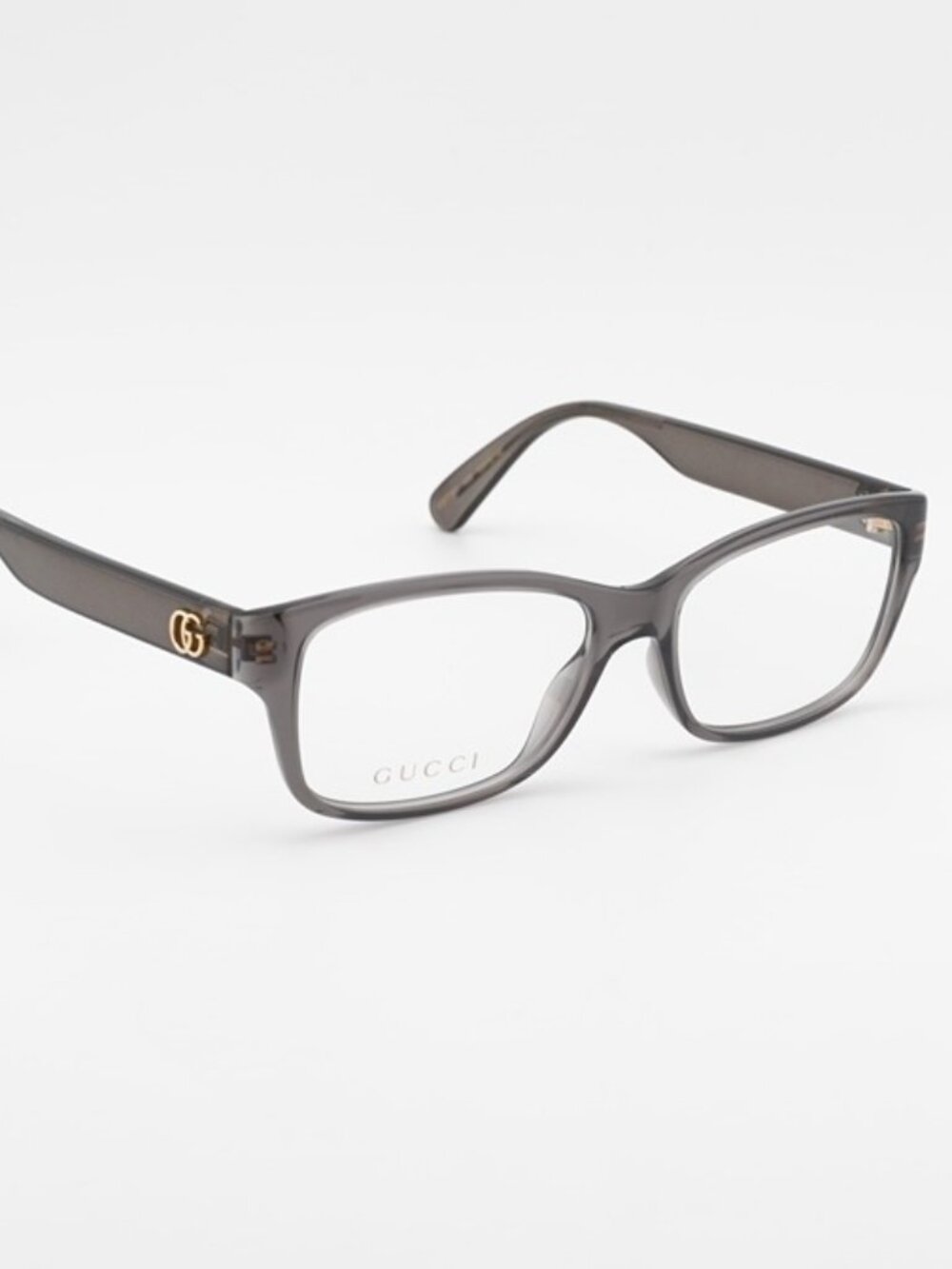 Gucci GG0716O 003 Eyeglasses Grey 53mm Rectangle Frame